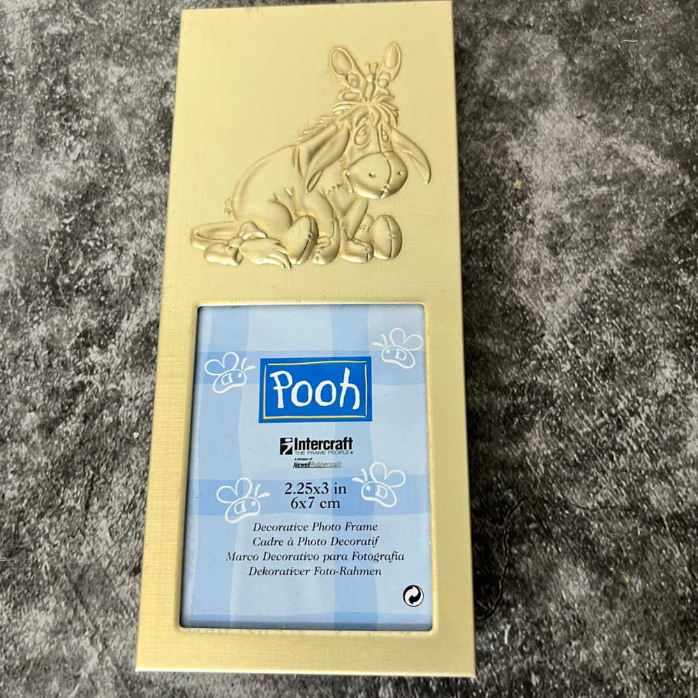 Vintage Disney Eeyore Metal Photo Pic Frame | *SEE NOTE | Winnie the Pooh Y2K